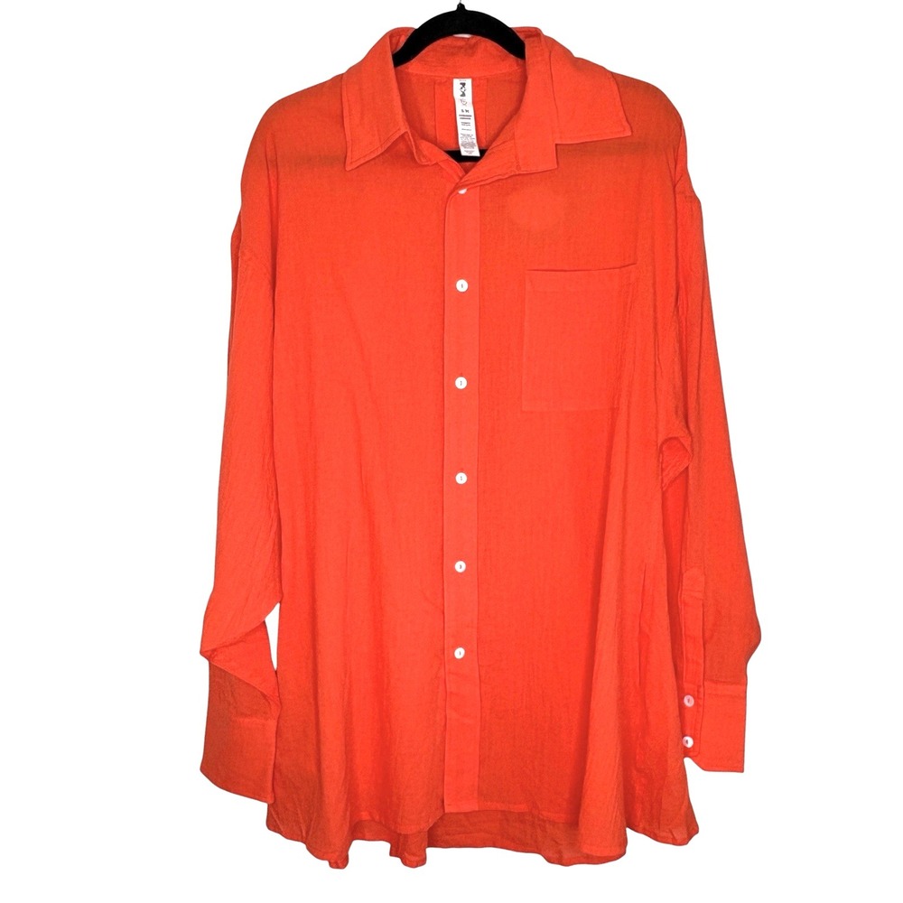 Popflex I Need A Vacation Shirt Dress S/M Resort Oversize Cotton Euro Summer